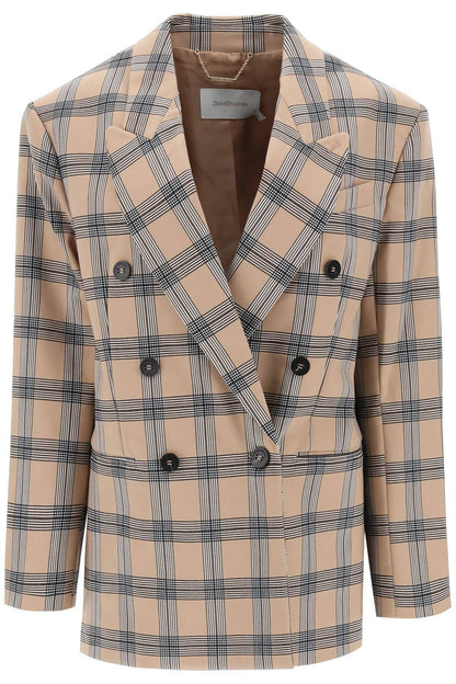 ZIMMERMANN oversized luminosity jacket with check motif