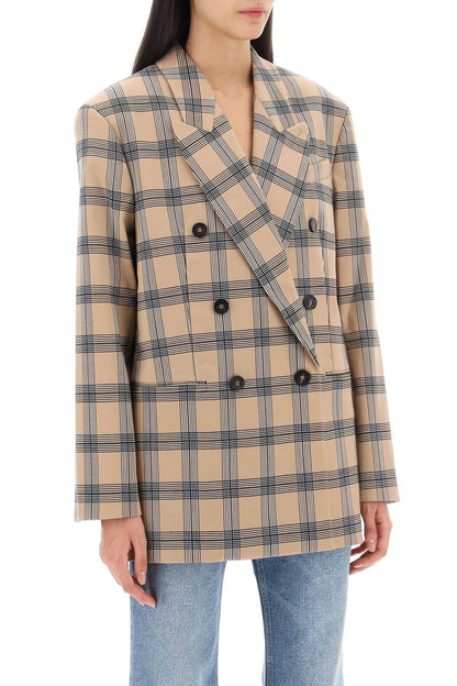 ZIMMERMANN oversized luminosity jacket with check motif