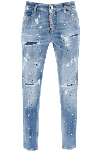 DSQUARED2 cool girl jeans in medium ice spots wash