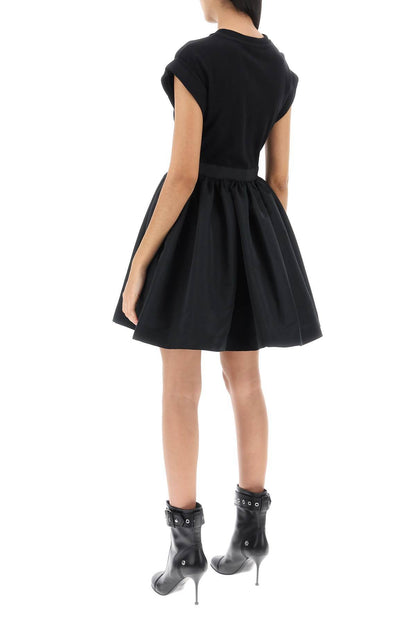 ALEXANDER MCQUEEN hybrid mini dress with seal logo