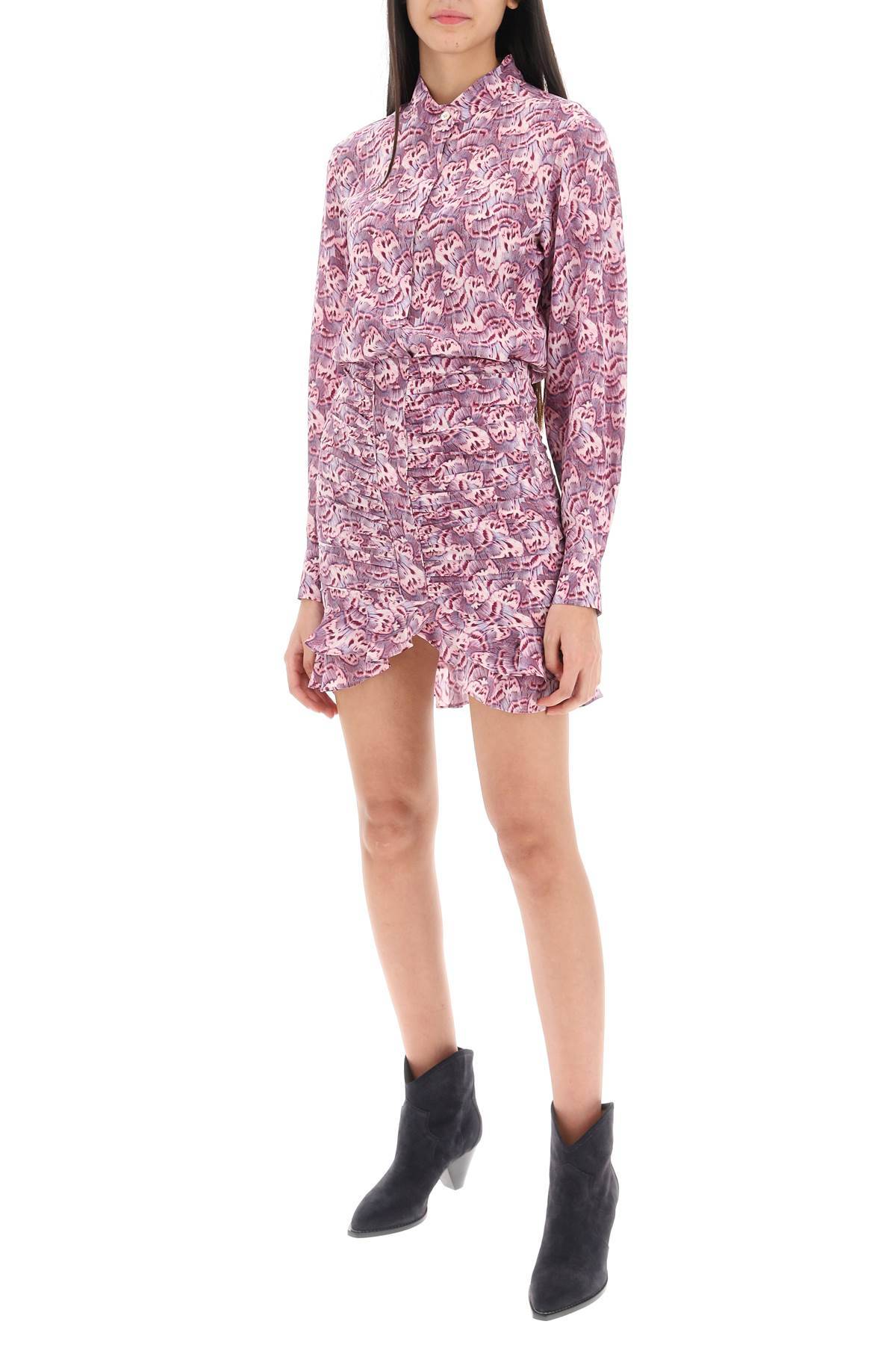 ISABEL MARANT milendi gathered mini skirt with ruuffles