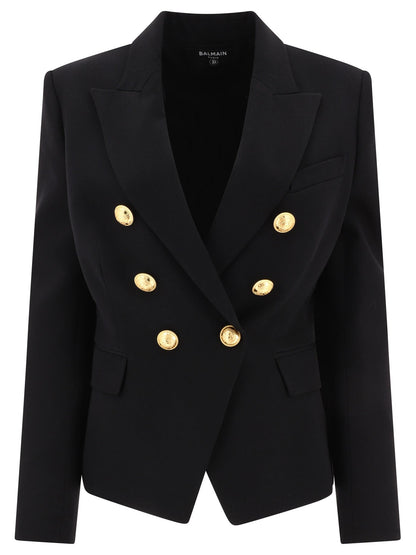 Balmain Double Breasted Wool Jacket