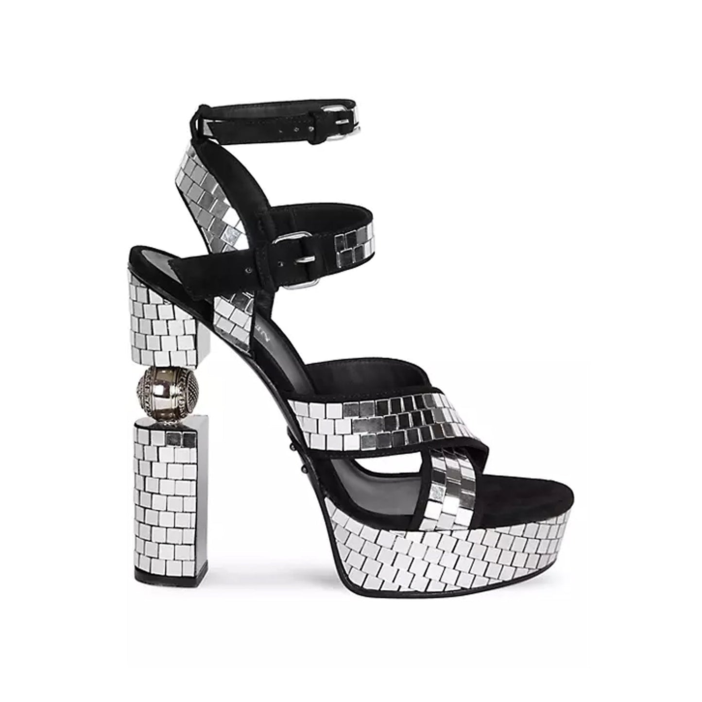 Balmain Jeni Mirror Platform Sandals