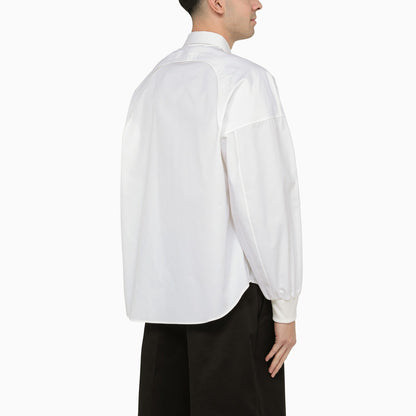 Alexander Mc Queen White Cotton Shirt With Ribbed Cuffs