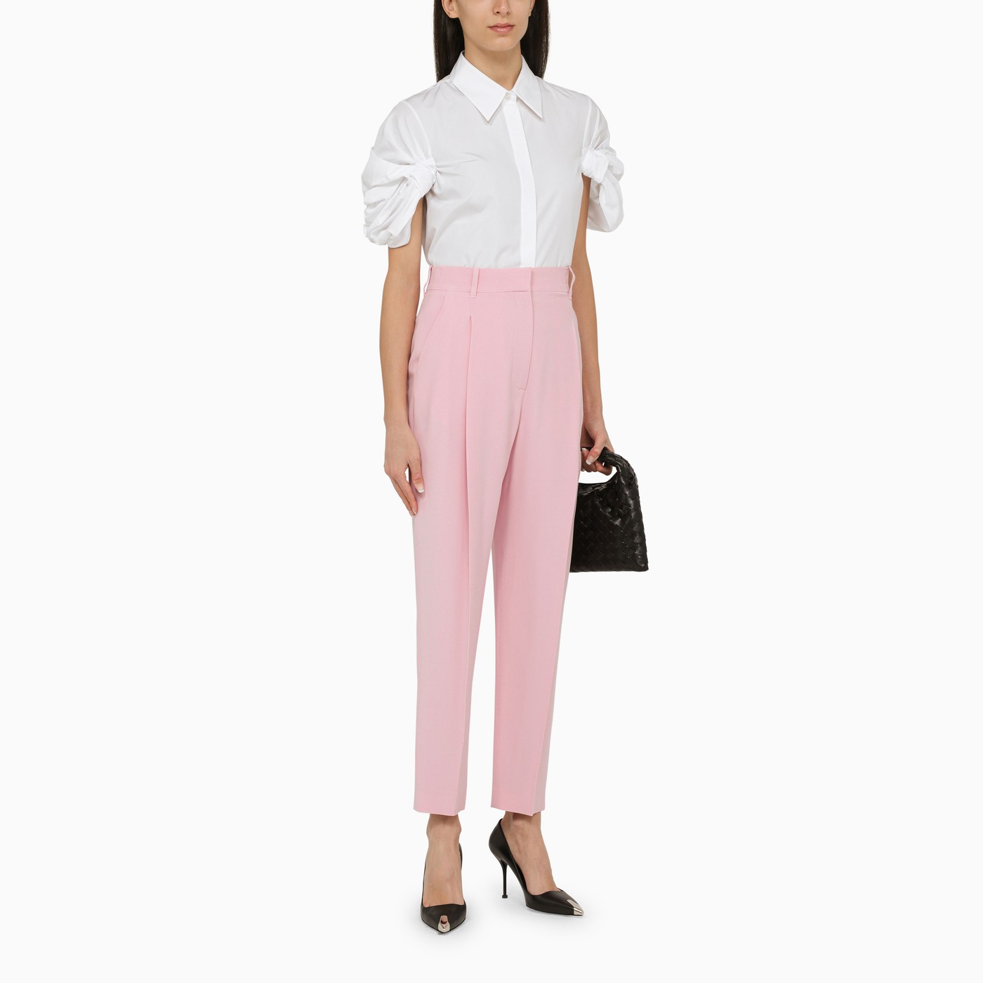 Alexander Mc Queen Pink Regular Trousers With Pleats