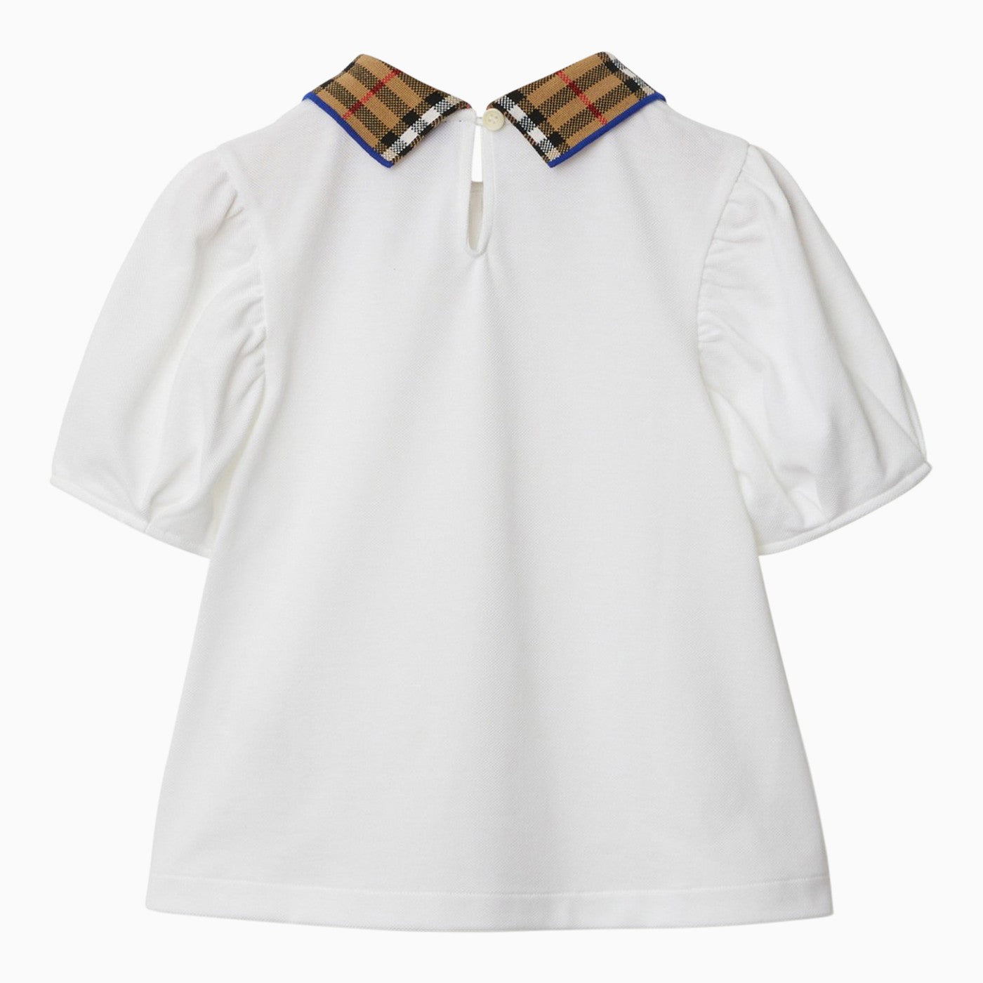 Burberry White Cotton Polo Shirt