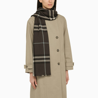 Burberry Wool Scarf With Check Pattern