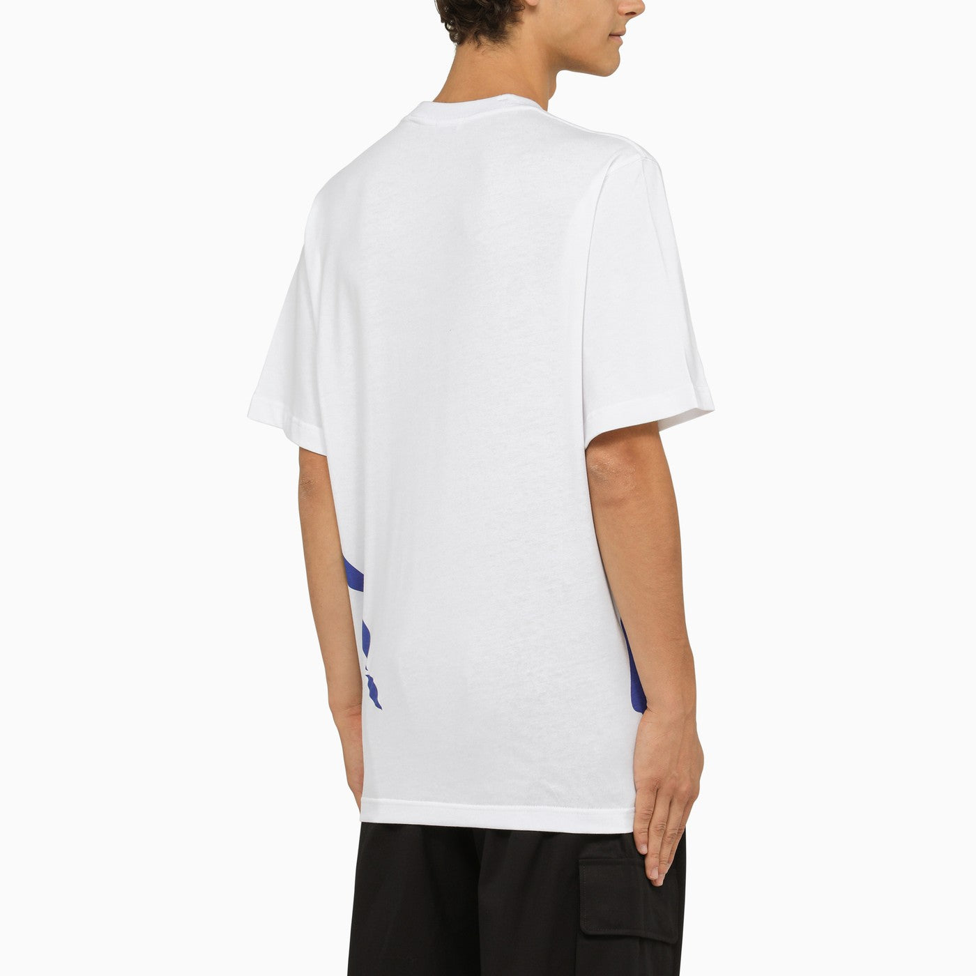 Burberry White Cotton Crewneck T Shirt With Print