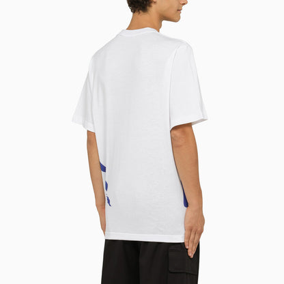 Burberry White Cotton Crewneck T Shirt With Print