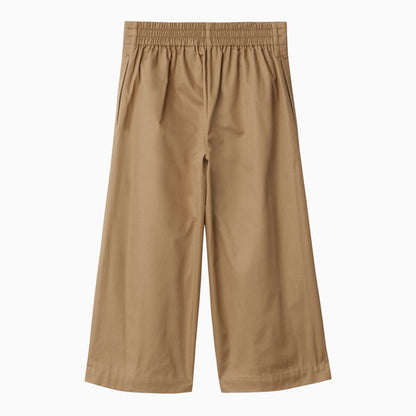 Burberry Beige Cotton Trousers With Pleats