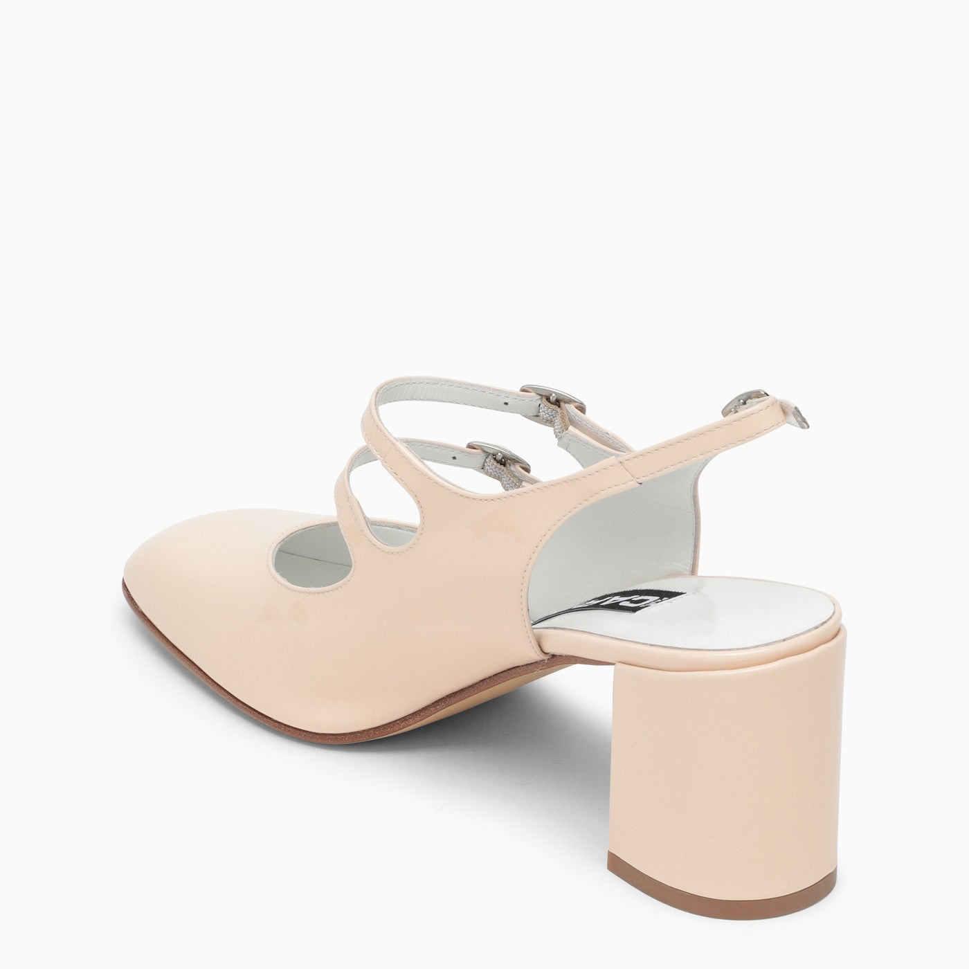 Carel Paris Pale Pink Patent Leather Slingback Mary Janes