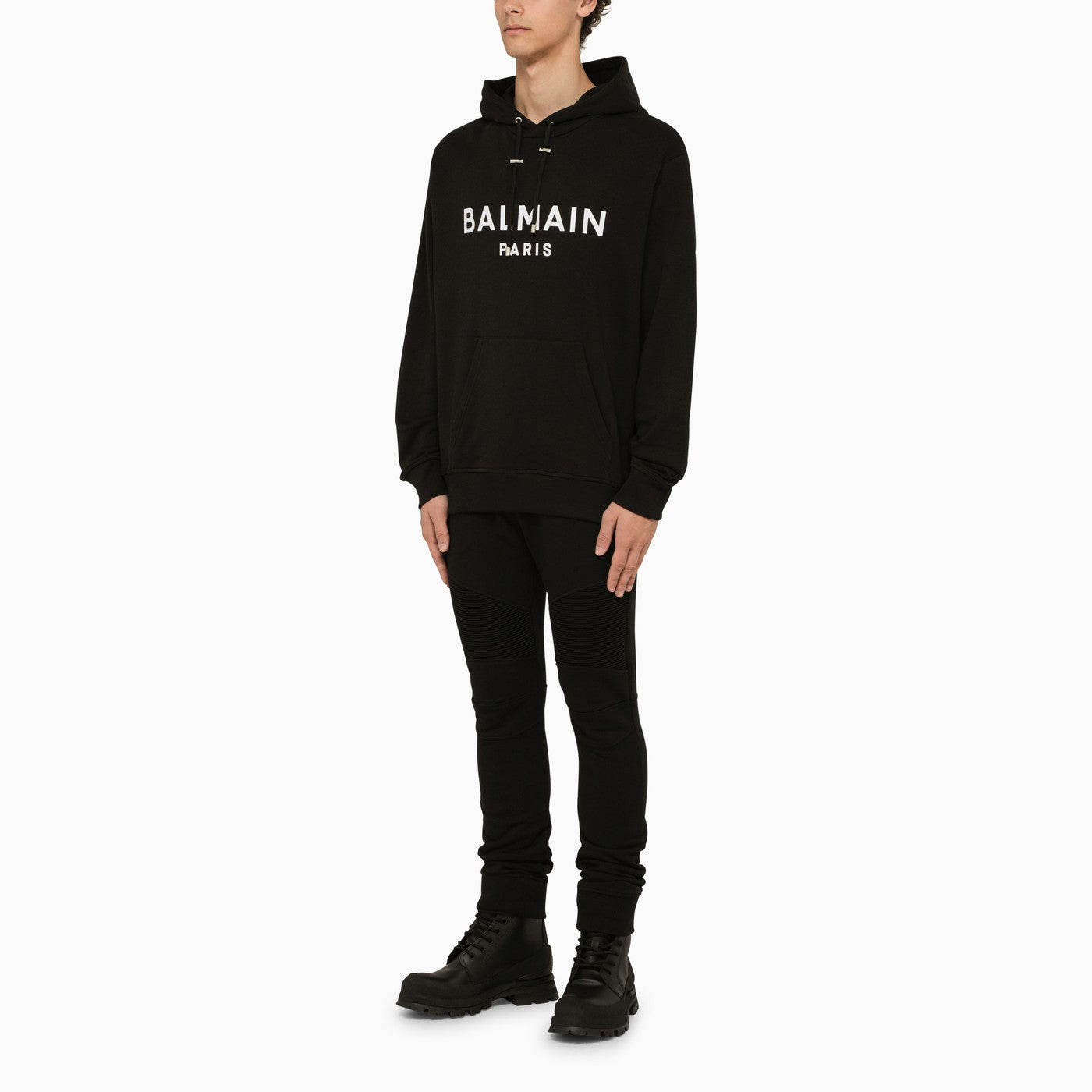 Balmain Black Hoodie With Logo