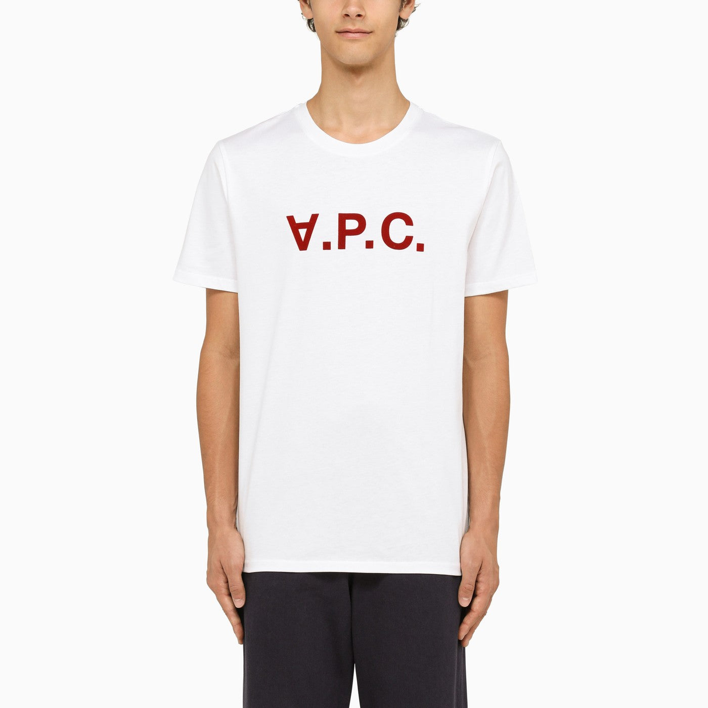 A.P.C. Logoed White Crewneck T Shirt