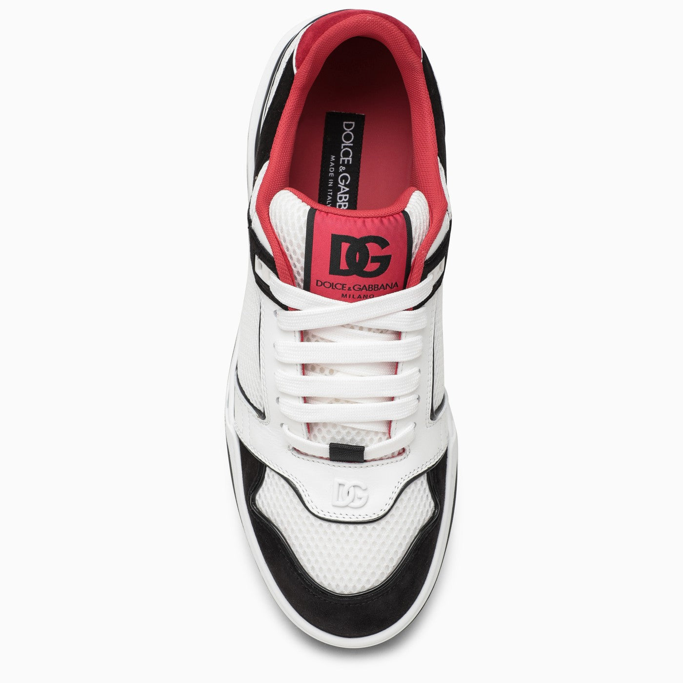 Dolce&Gabbana Black And White Leather Trainer