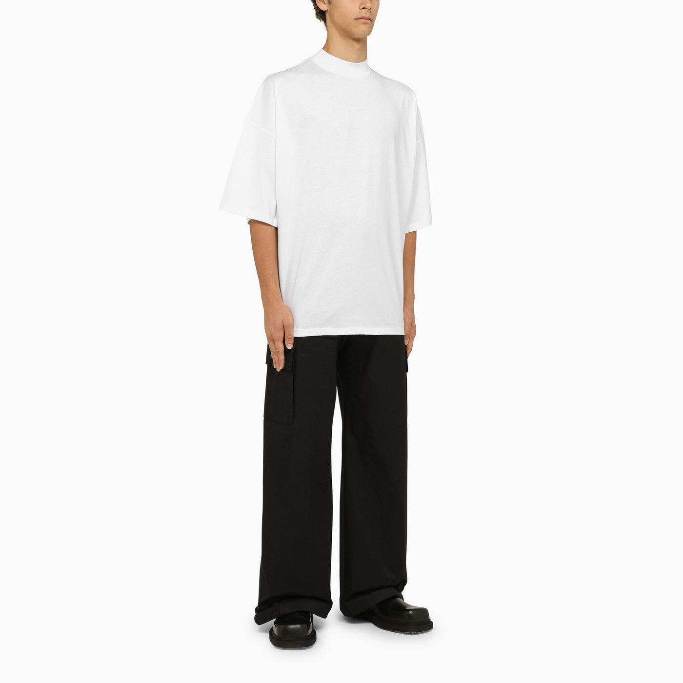 Jil Sander Wide White Crew Neck T Shirt