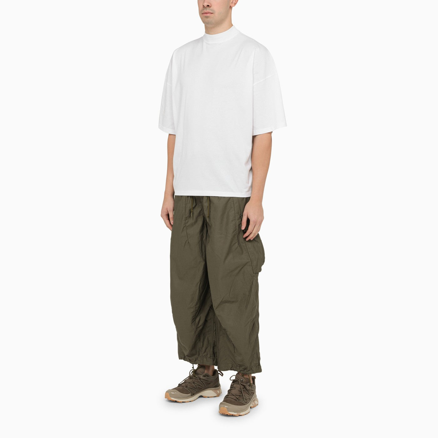 Needles Olive Green Cotton Cargo Trousers