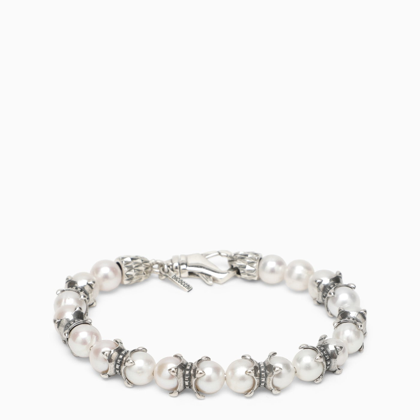 Emanuele Bicocchi Silver 925 Bracelet With Pearls And Claws