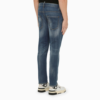 Dsquared2 Regular Blue Washed Denim Jeans