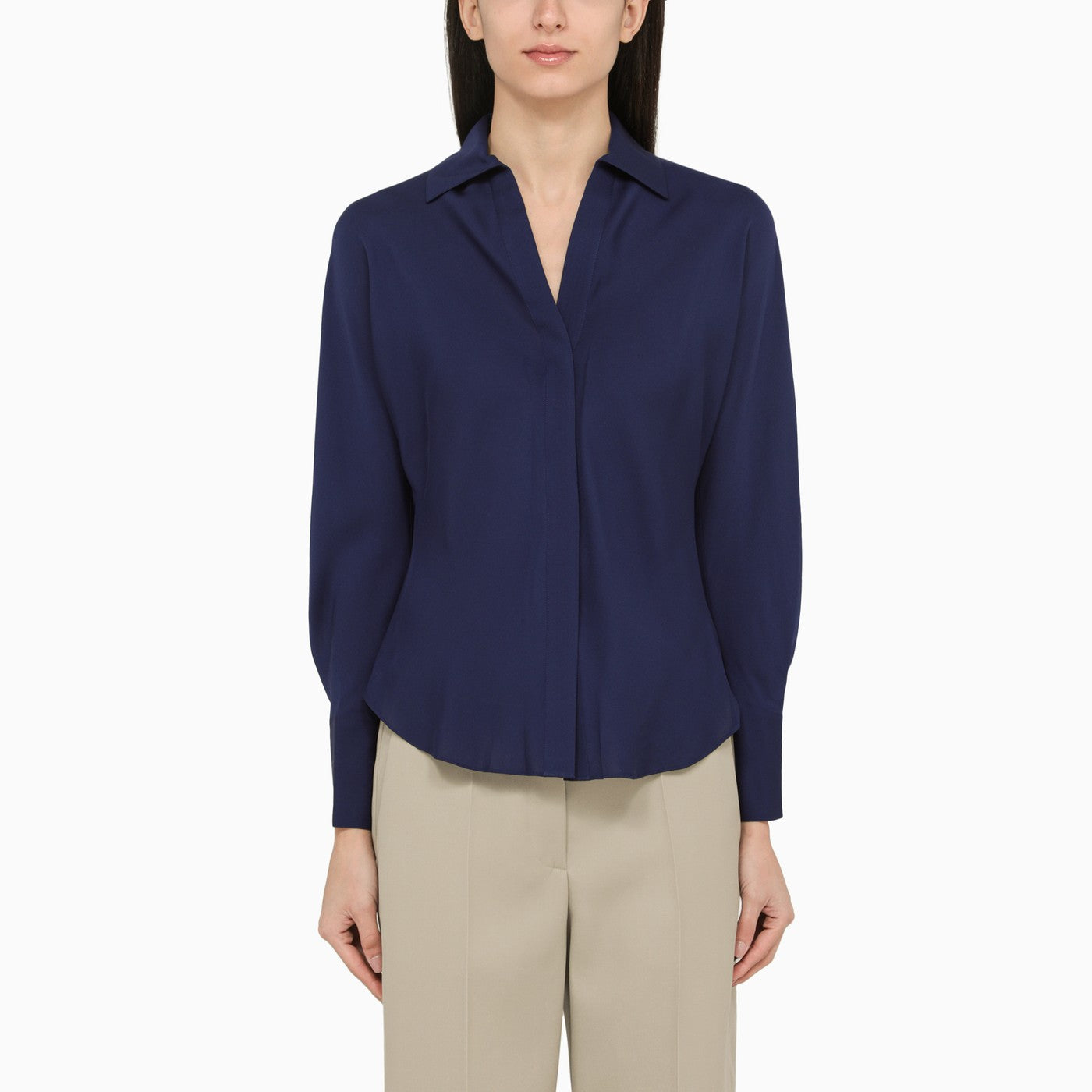 Vince Blue Silk Shirt