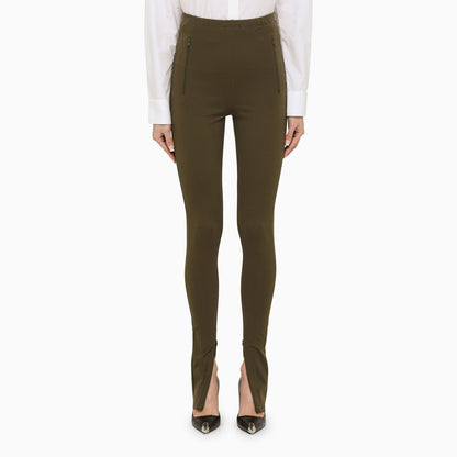 Wardrobe.Nyc Military Green Viscose Leggings