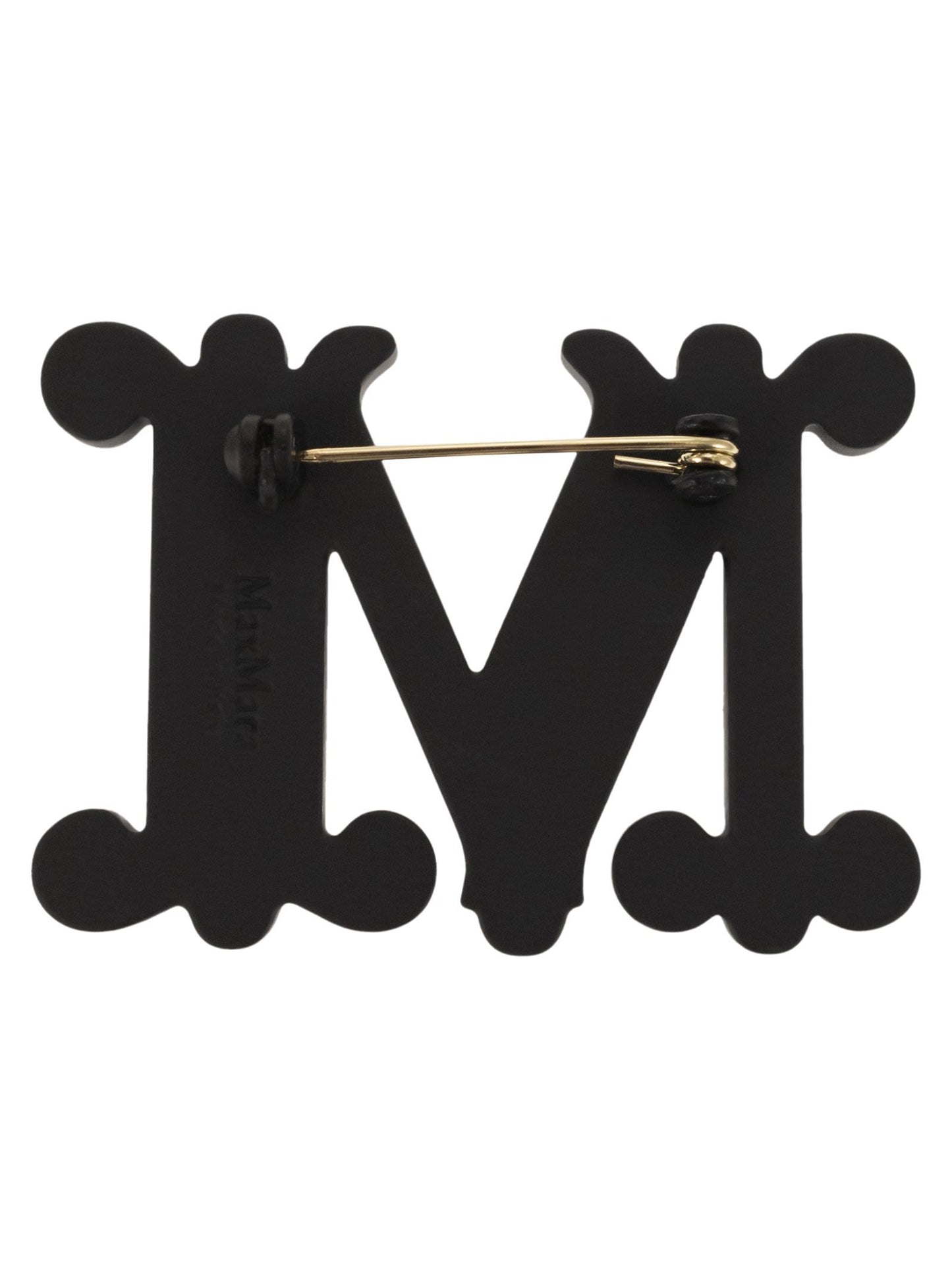 Max Mara Mbrooch Monogram Brooch With Crystals