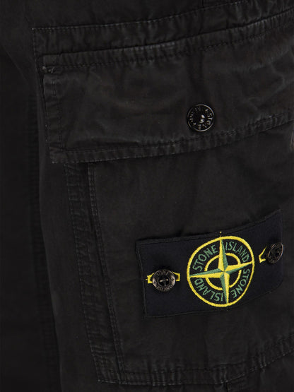 Stone Island Cotton Cargo Trousers