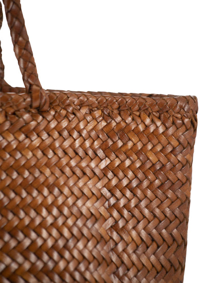 Dragon Grace Basket Woven Leather Bag