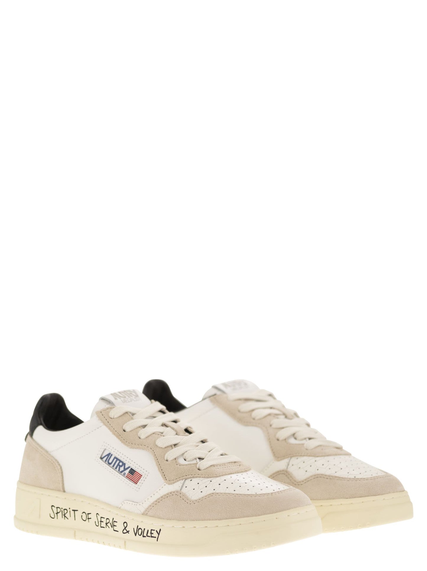 Autry Medalist Low Leather And Suede Sneakers