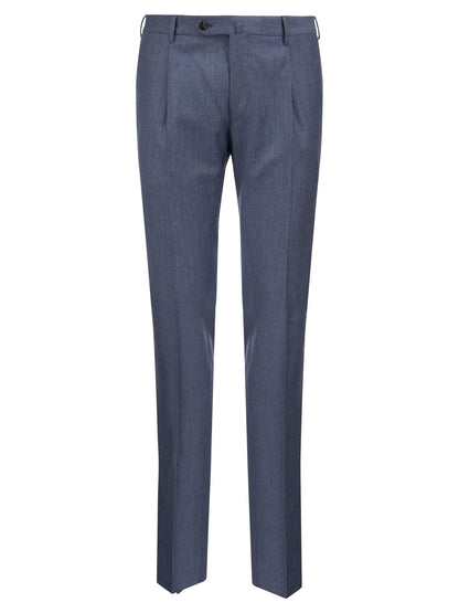 Pt Pantaloni Torino Super Slim Pied De Poule Wool Trousers