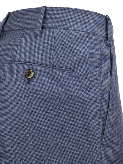 Pt Pantaloni Torino Super Slim Pied De Poule Wool Trousers