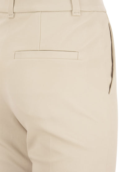 Brunello Cucinelli Stretch Nappa Leather Cigarette Trousers