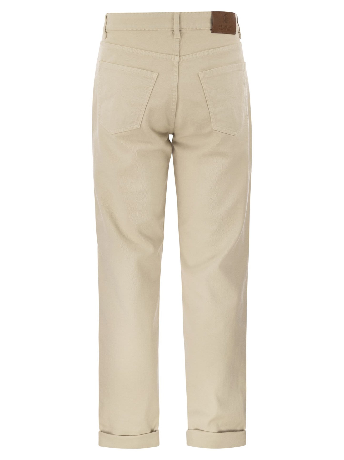 Brunello Cucinelli Five Pocket Traditional Fit Trousers In Light Comfort Dyed Denim