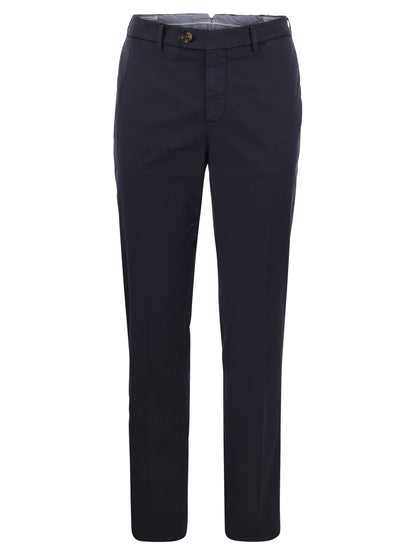 Brunello Cucinelli Italian Fit Cotton Gabardine Trousers