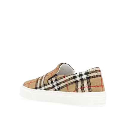 Burberry Canvas Slip On Sneakers